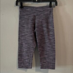 Lululemon Wunder Under Cropped Leggings Space Dye Gray Purple Size 2